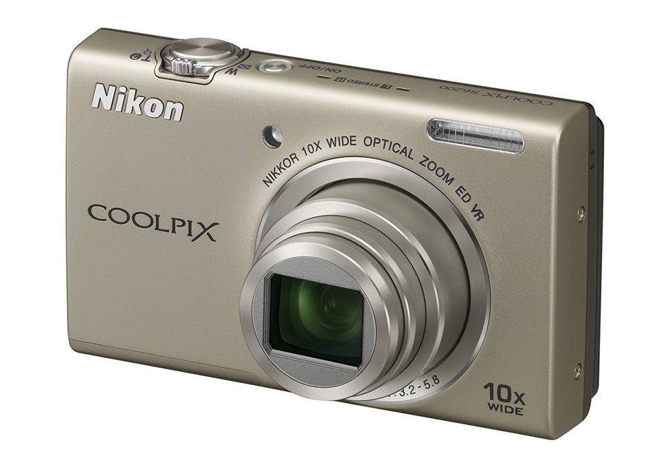 Nikon COOLPIX S6200 16 MP Digital Camera with 10x Optical Zoom NIKKOR ED Glass Lens and HD 720p Video (Red) N5