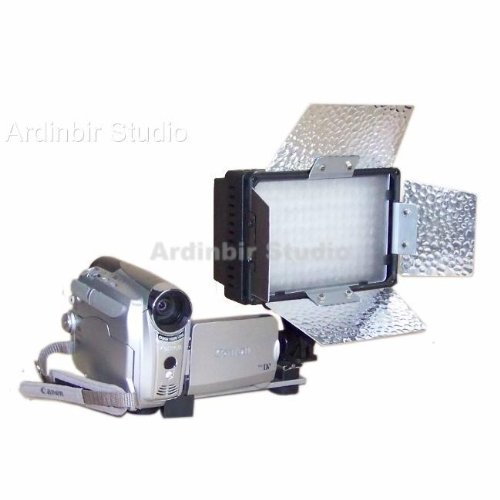 Pro Continuous Video LED Light with Barndoor for Sanyo Vpc-cg20, Cg10, Cg9, Cg6, Cg65, Fh1a, Fh1, Hd2000a, Hd1010...