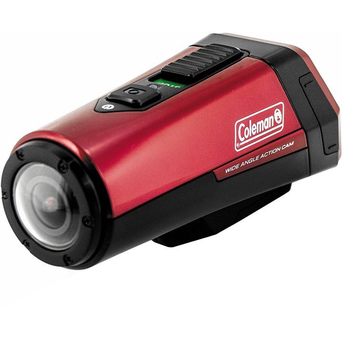 Coleman Aktivsport CX9WP GPS HD Video Action Camera Camcorder (Red) with 32GB Card + Car Suction Cup & Dashboard...