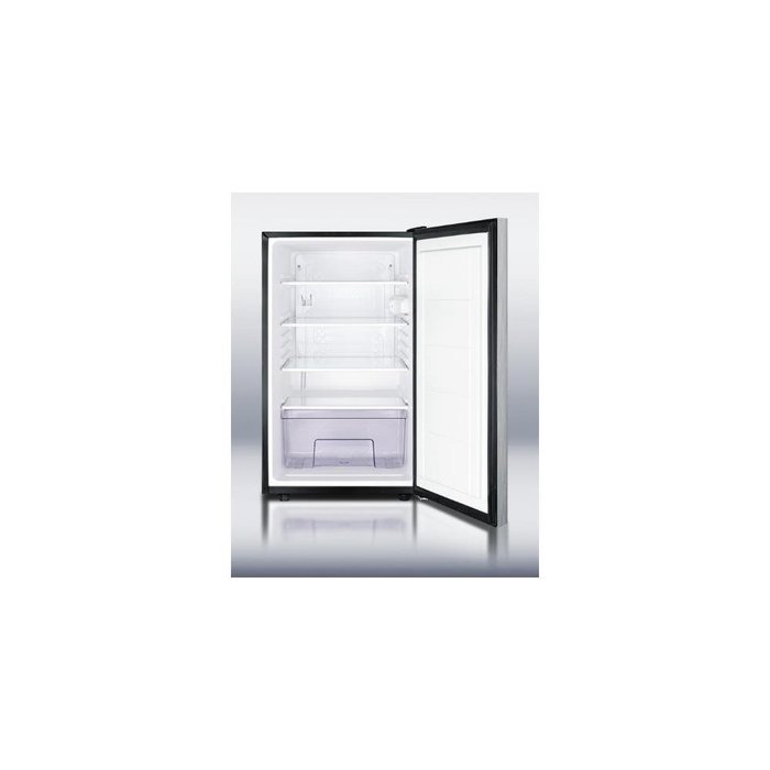 Summit FF521BLBISSHH: 20" wide built-in undercounter all-refrigerator, auto defrost with a lock, stainless steel... N4