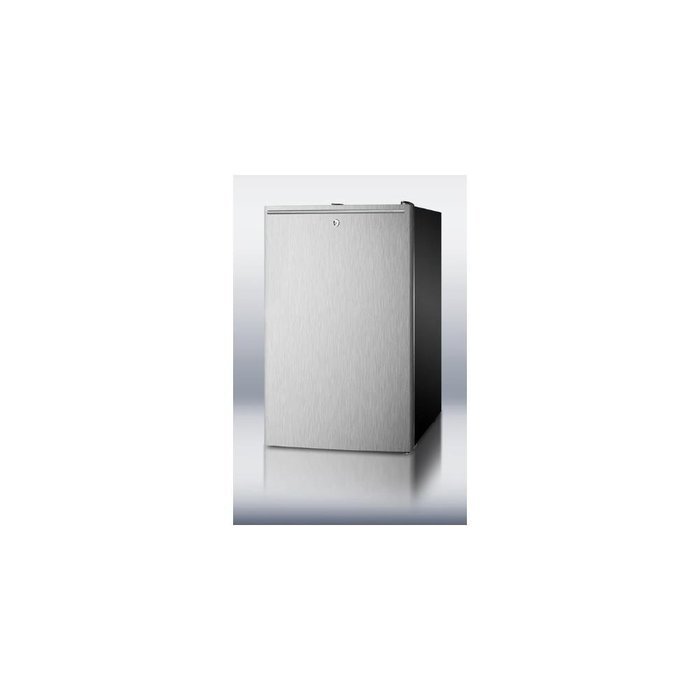Summit FF521BLBISSHH: 20" wide built-in undercounter all-refrigerator, auto defrost with a lock, stainless steel... N5