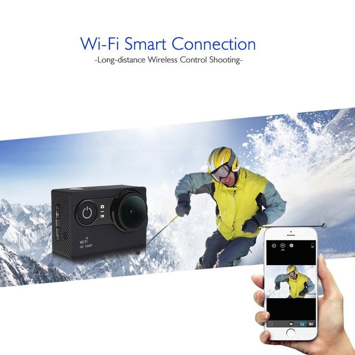 GBB WIFI 12MP 2.0" LCD HD 1080P 170&deg; Wide Angle Sports DV Waterproof Action Camera Camcorder, Update 25mm Diameter... N7