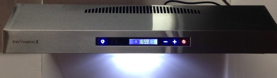 30" Under Cabinet Stainless Steel Range Hood Illuminated Keypad Baffle Filters