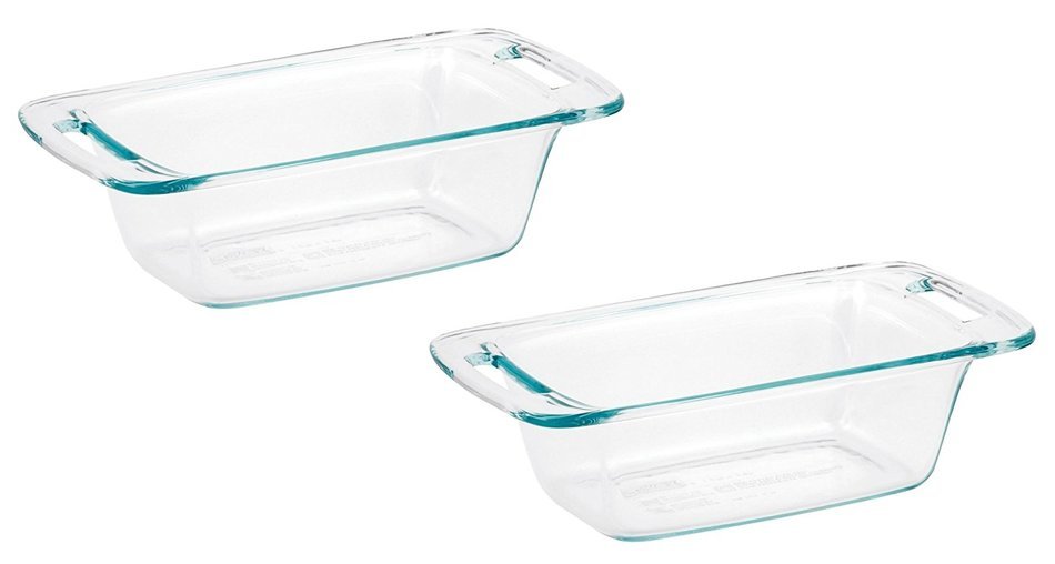 World Kitchen 1085799 Pyrex Easy Grab Loaf Dish, Pack of 2 Dishes N2