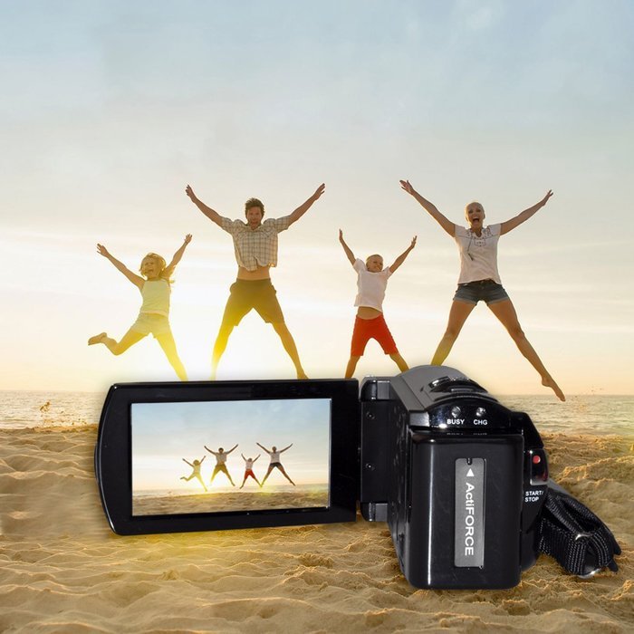 PowerLead Dcam PL-C10 16MP Digital Camcorder Camera DV Video Recorder with 2.7" Display 16x Digital Zoom N17