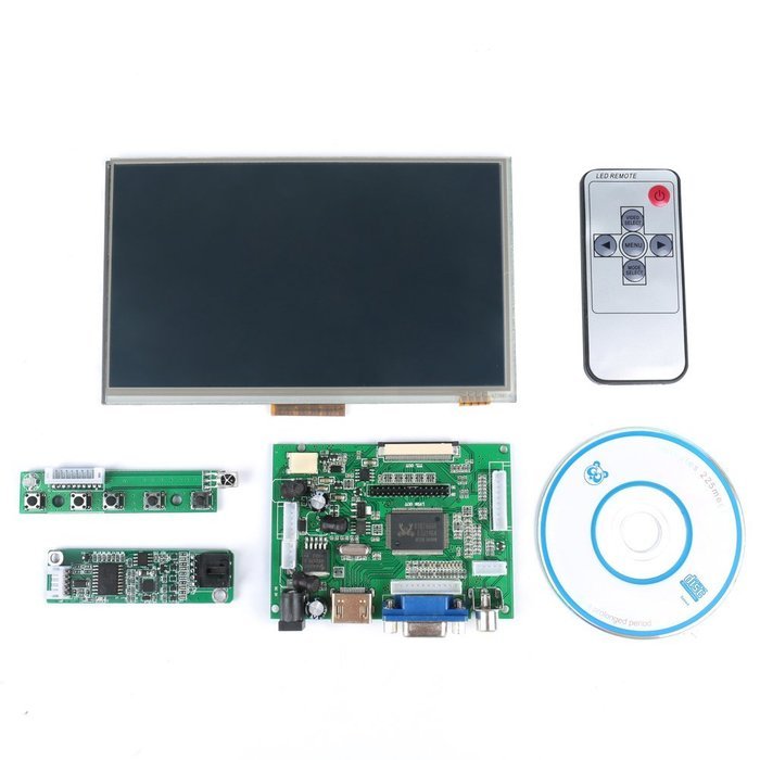 ELENKER 7 Inch TFT Touch Screen LCD Monitor For Raspberry Pi Driver Board HDMI VGA 2AV