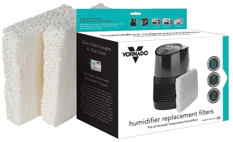 Vornado MD1-0002 Replacement Humidifier Wick Filters, 2-pk