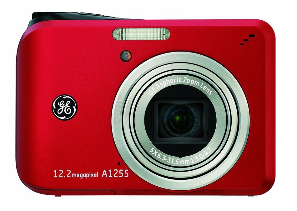 GE A1255 12 MP Digital Camera with 5X Optical Zoom and 2.7-Inch LCD with Auto Brightness (Black) N5