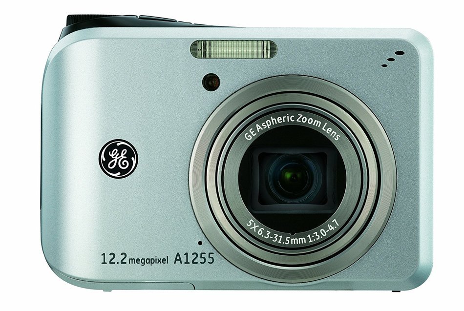 GE A1255 12 MP Digital Camera with 5X Optical Zoom and 2.7-Inch LCD with Auto Brightness (Black) N6