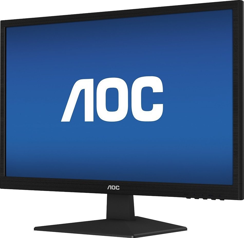 AOC - 24" LED HD Monitor - Black N3