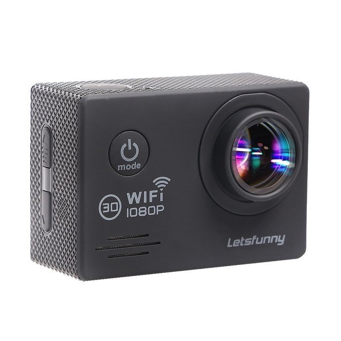 LetsFunny 2.0 Inch 1080P HD Waterproof Action Camera with 2 Batteries Along with 17 Abundant Free Accessories N2