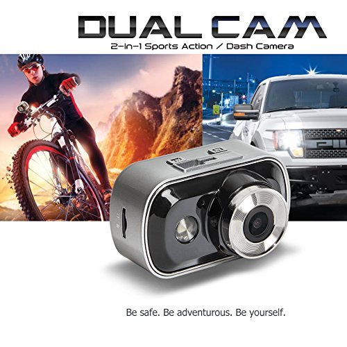 1080P HD Video Dual Cam 2in1 Car Sports Action Dash Camera Underwater Cameras With Wifi,Waterproof Case N7