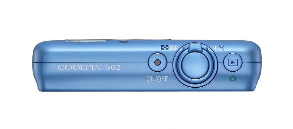 Nikon Coolpix S02 Camera Blue 13.2MP 3xZoom 2.7LCD 720pHD 30mm Wide Lens N5