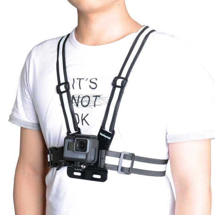 Fantaseal Action Camera Chest Mount Hi-Reflective Safety Vest for GoPro Chest Mount Harness Chesty Vest GoPro... N53