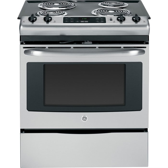 GE JS250RFSS 30" Stainless Steel Electric Slide-In Coil Range N2