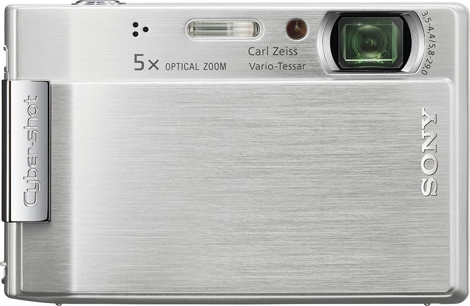 Sony Cybershot DSC-T100 8MP Digital Camera with 5x Optical Zoom and Super Steady Shot (Red) N8