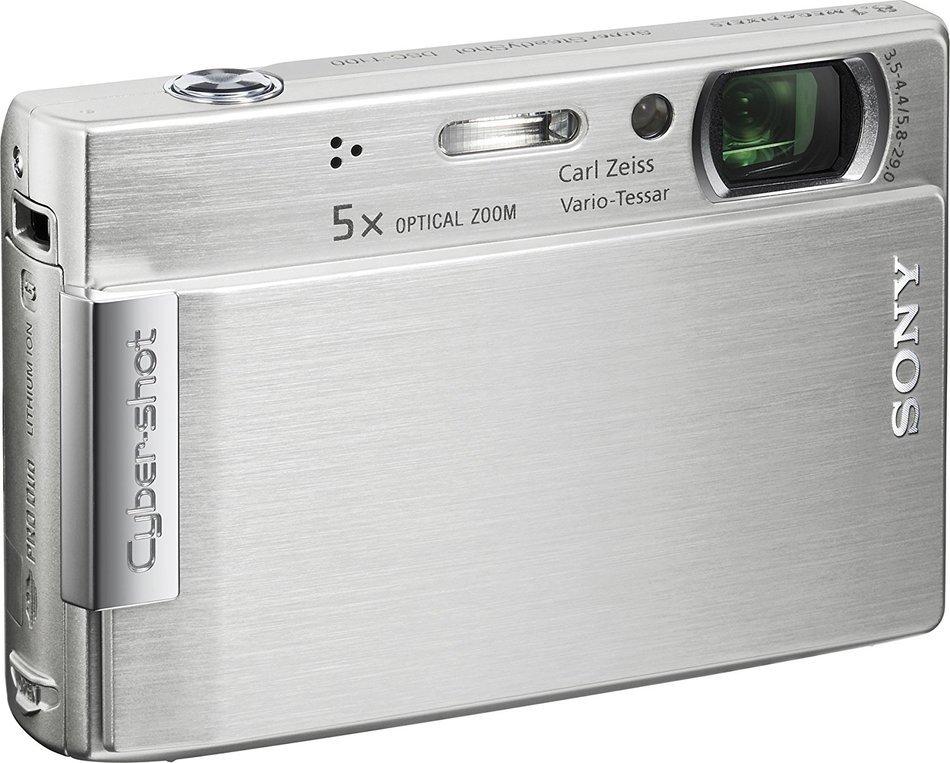 Sony Cybershot DSC-T100 8MP Digital Camera with 5x Optical Zoom and Super Steady Shot (Red) N9