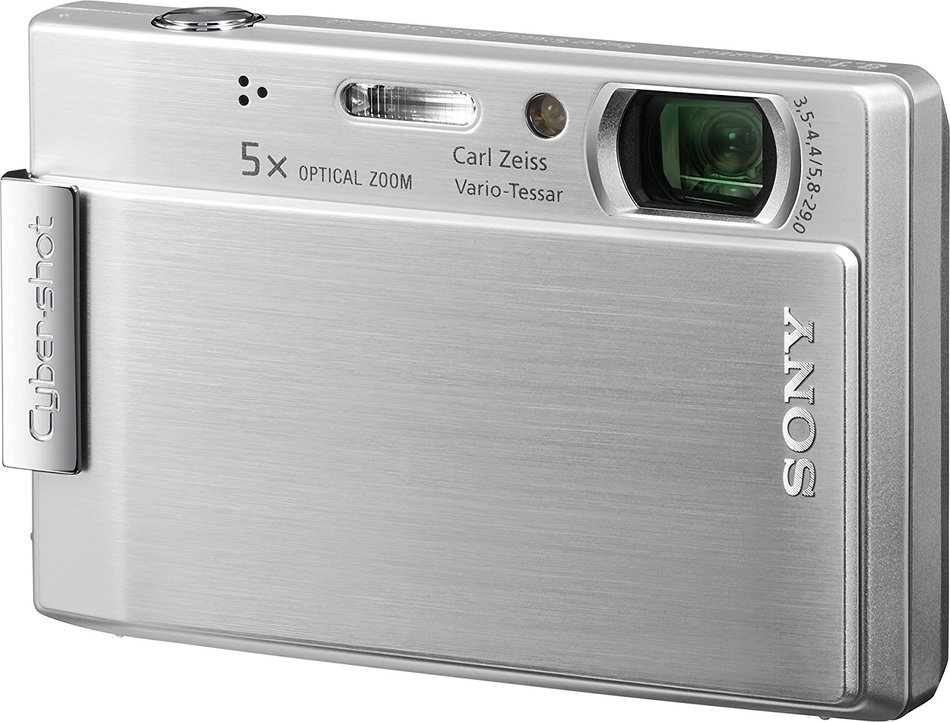 Sony Cybershot DSC-T100 8MP Digital Camera with 5x Optical Zoom and Super Steady Shot (Red) N10