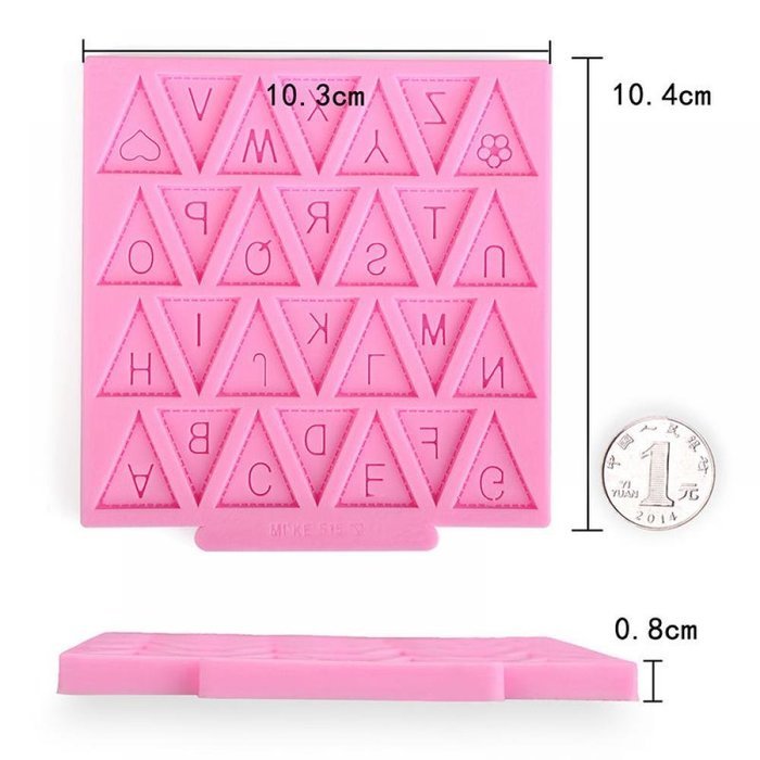 GOOTRADES Letter Flag Bunting Silicone Fondant Mold Cake Decorating Chocolate Mould Baking N7