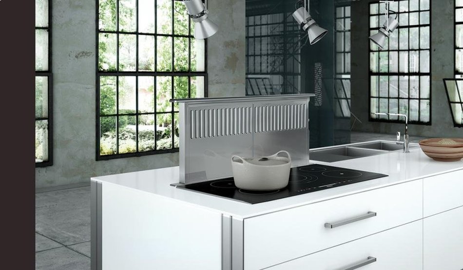 Faber Scirocco Plus SCIR3614SS 36" Rise Downdraft Vent System With Push Button Rise Control Reversible Motor Box...