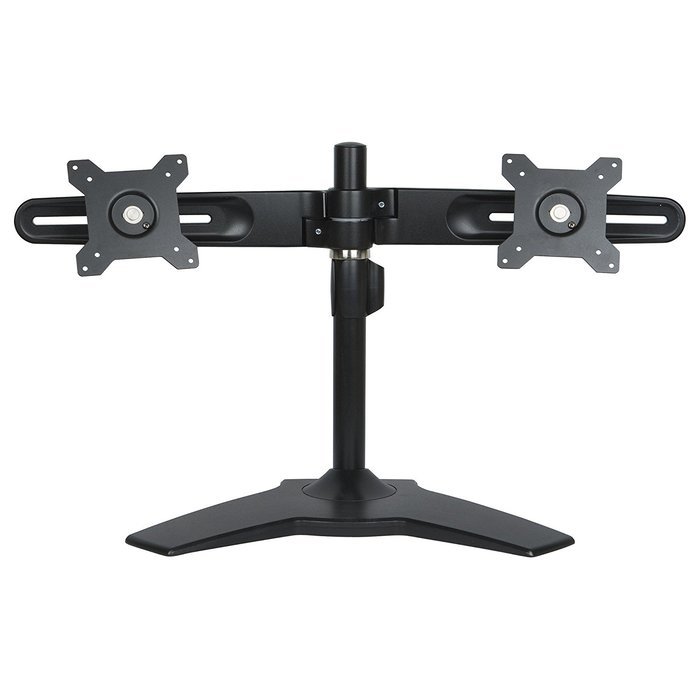 Planar 997-5253-00 AS2 Black Dual Monitor Stand - Up to 66lb - Up to 24" LCD Monitor - Black...
