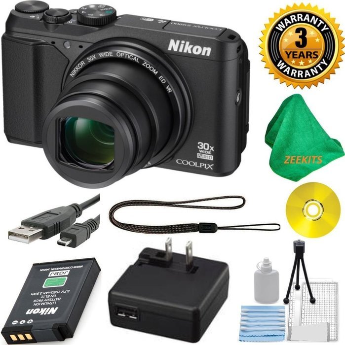 Nikon COOLPIX S9900 Camera with 30x Zoom and Wi-Fi (Brand New, White Box Packaging) + 3 Year USA CPA Warranty...