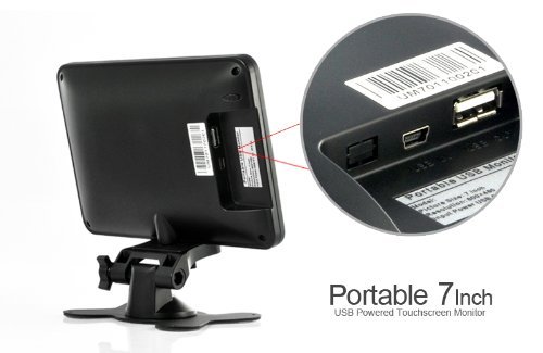 7 Inch LED Touchscreen USB Powered Portable Monitor- 800x480 Resolution