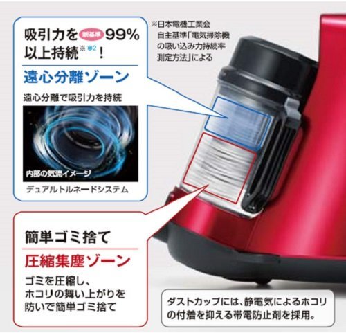 Toshiba cyclone cleaner (power brush) Gran Red [cleaner] TORNEO mini (Torneo mini) VC-C3-R&reg; N2