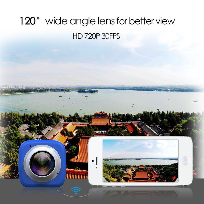 WiFi Selfie Camera Mini DV Recorder Car HD 720P DVR 120 Degree Wide Angle Lens with Wireless Built-in WiFi Mobile... N6