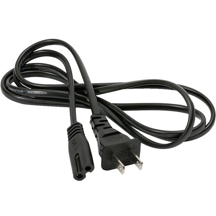 Fosmon 2-Slot to Standard Power Cord (Figure 8 Power Cord / PA-14 - 5FT) Dual Pin Non-Polarized Universal Replacement... N3