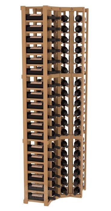 Wine Racks America Ponderosa Pine 4 Column Wine Cellar Corner Kit. 13 Stains to Choose From! N8
