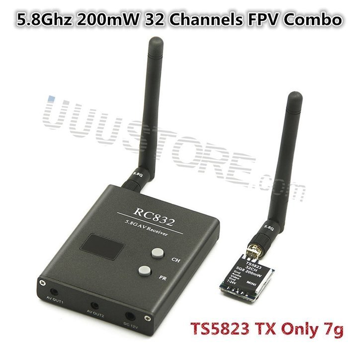 Boscam FPV RC 5.8Ghz 5.8G 2W 2000mW 8CH 8 Channels Wireless AV Audio Video Transmitter sender TS582000 and RC805... N2