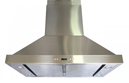 CAVALIERE 30" Island Mounted Stainless Steel Kitchen Range Hood 860 CFM Spagna Vetro Econo Series SV198B2-SPI30 N3
