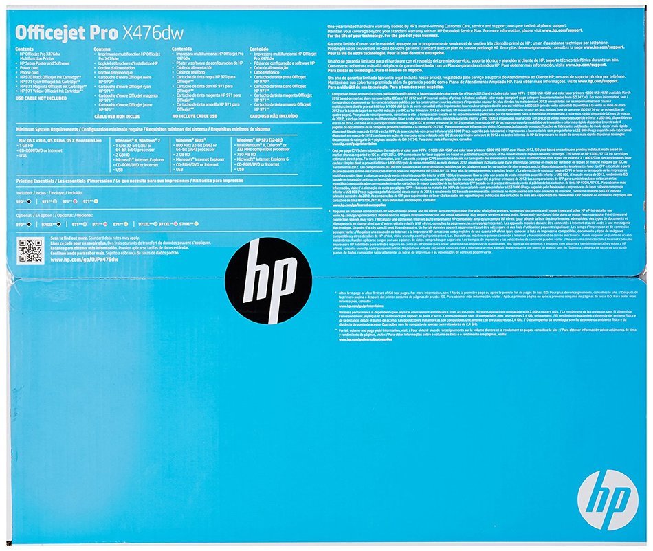 HP OfficeJet Pro X476dw Office Printer with Wireless Network Printing, Remote Fleet Management & Fast Printing... N4