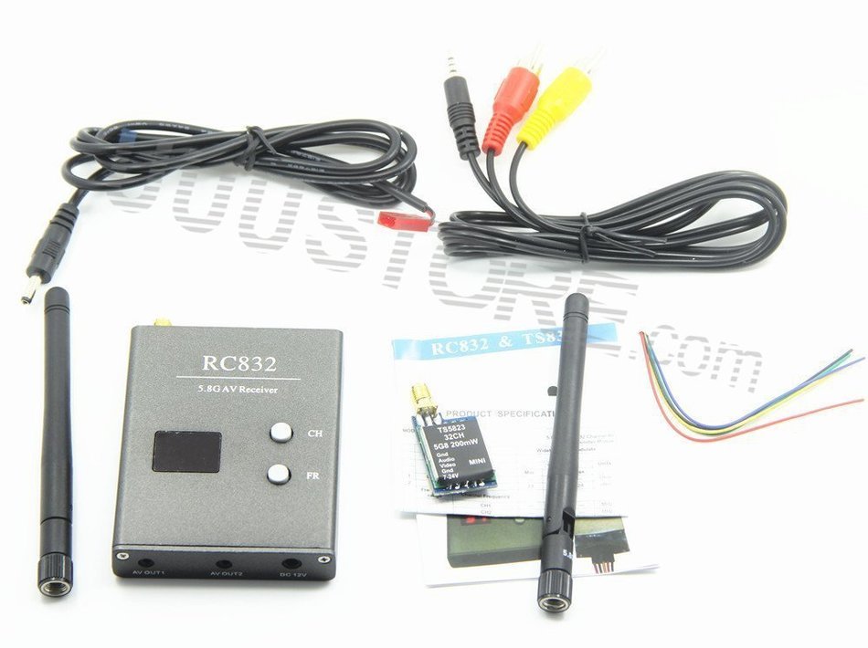 Boscam FPV RC 5.8Ghz 5.8G 2W 2000mW 8CH 8 Channels Wireless AV Audio Video Transmitter sender TS582000 and RC805... N3