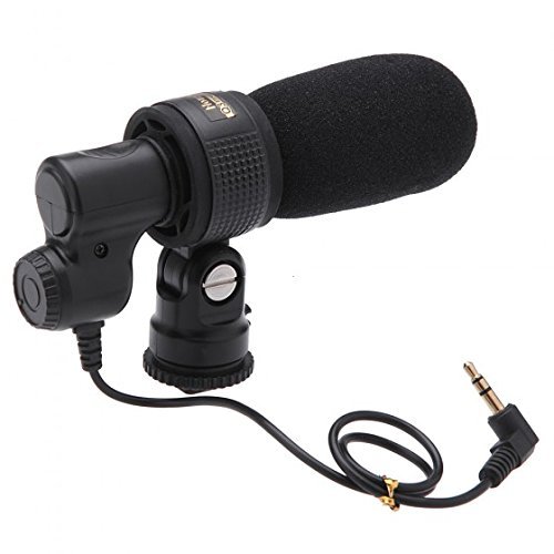 OBOSS Professional Q3 Shotgun DV Stereo Interview Microphone for Canon EOS 70D 60DNikon D4 D3X D5300 D5200 D300S... N6