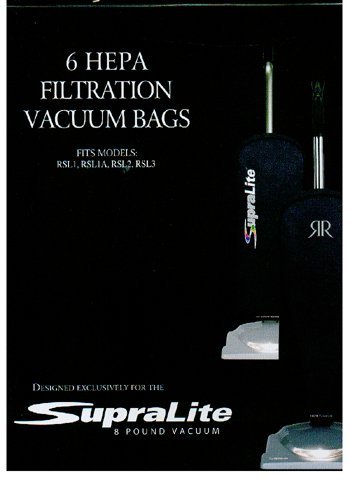 Riccar Vacuum Cleaner HEPA Bags - Type F,6 count