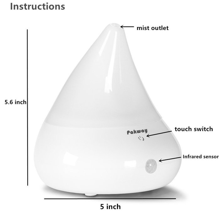 Awakelion 150ml Essential Oil Diffuser /Humidifier/ Aromatherapy Diffuser with Infrared Sensors for Office Home...