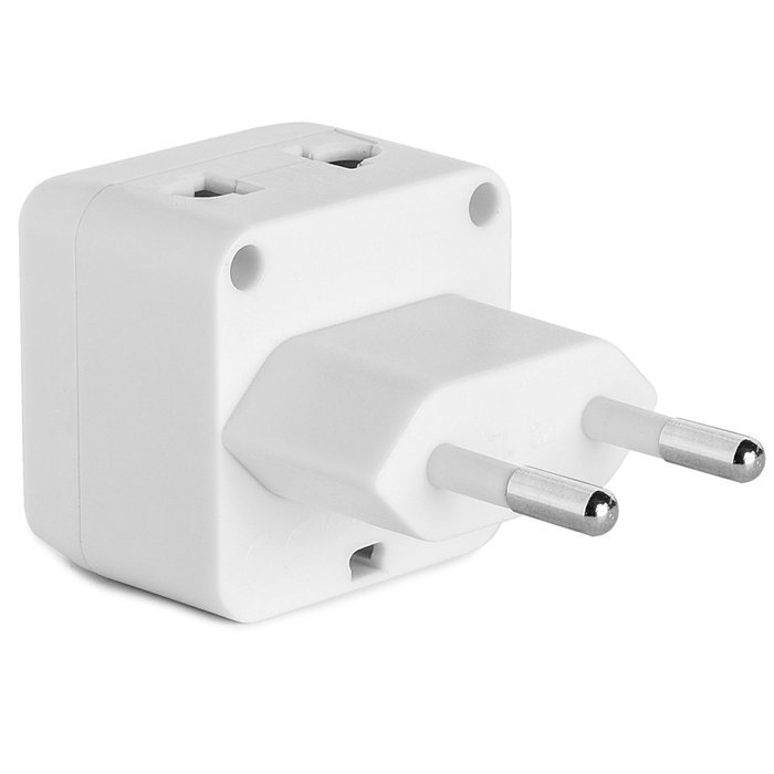 Yubi Power 2 in 1 Universal Travel Adapter with 2 Universal Outlets - Built in Surge Protector - 3 Pack - Black... N63