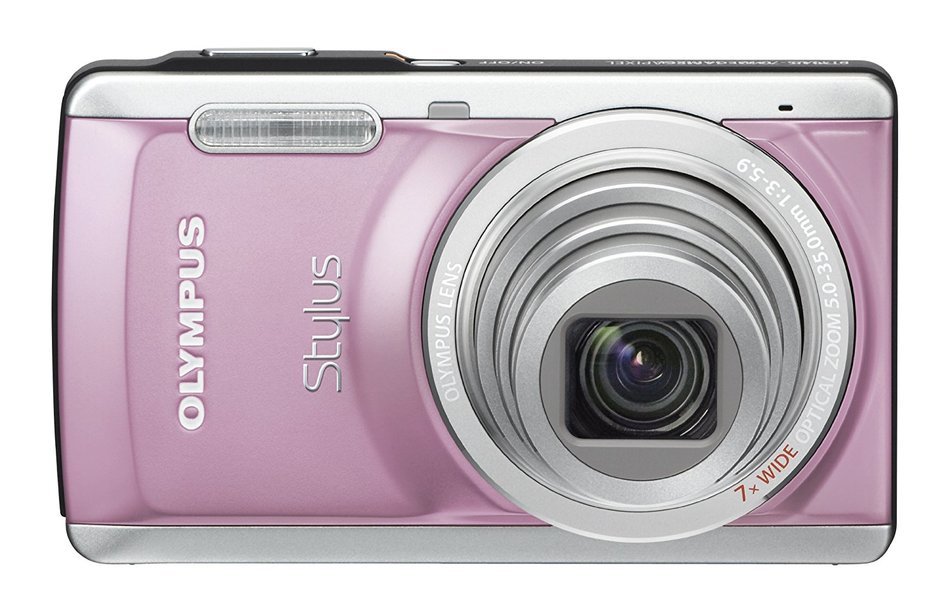 Olympus Stylus 7040 14 MP Digital Camera with 7x Wide Angle Dual Image Stabilized Zoom and 3.0 inch LCD (Pink)... N2