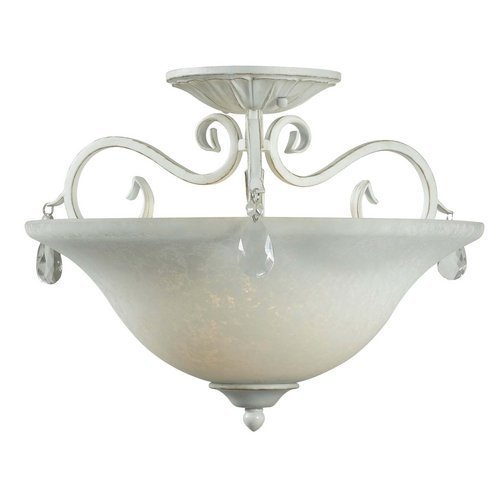 Kenroy Home 92052WW Chamberlain 2-Light Semi Flush by Kenroy Home