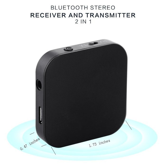 Jhua 2 in 1 Bluetooth Stereo Receiver and Transmitter Wireless Audio Adapter/ Kit with 3.5mm Stereo Output for... N2