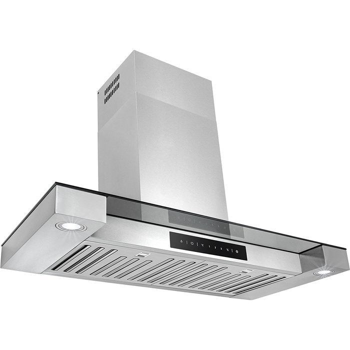 Golden Vantage 30" Stainless Steel Wall Mount Touch Screen Display LED Light Lamp Baffle Filter Convertible Cooking... N6