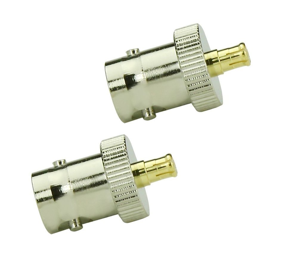4-Pack RF Coaxial Coax Adapter BNC Female to Mmcx Male Connector