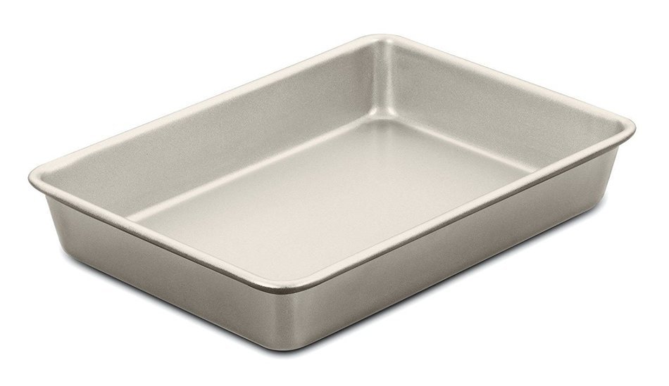 New Cuisinart AMB-139CPCH Non-Stick 13in x 9in Cake Pan-Champagne