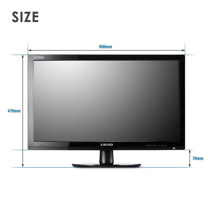 Perfect Pixel XAVVIO 27" X2700QW Multi (HDMI, Dual Link DVI) 60Hz 2560x1440 WQHD Computer... N3