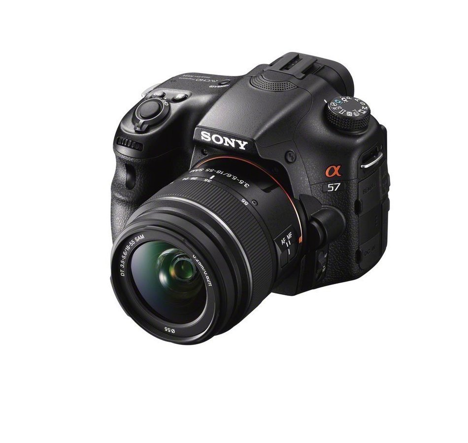 Sony Alpha SLT-A57M 16.1 MP Exmor APS HD CMOS Sensor DSLR with Translucent Mirror Technology and 18-135mm Lens N9