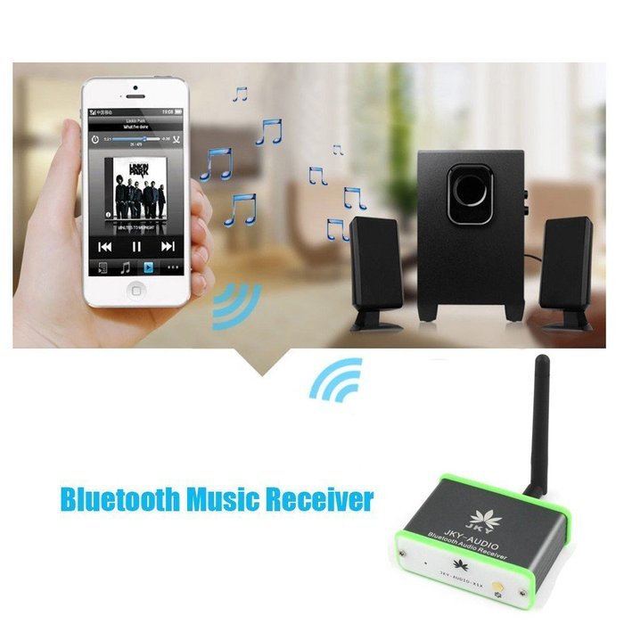 JKY Bluetooth 4.0 Receiver Wireless Audio Adapter For Home Audio Music Stereo N2