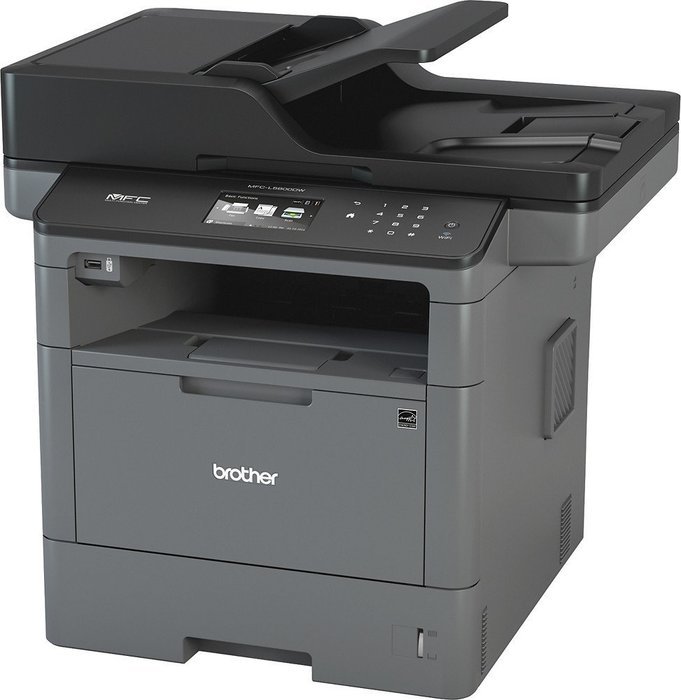 Brother - MFC-L5800DW Wireless Black-and-White All-In-One Laser Printer N2