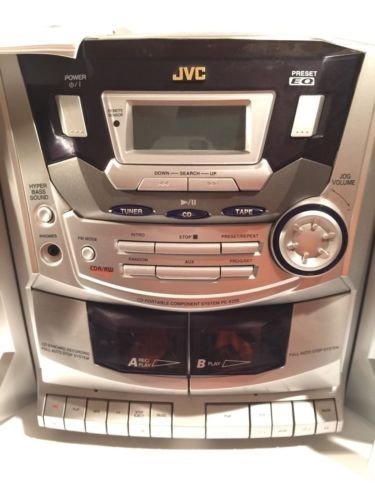 JVC PC-X250 CD Cassette Hype Bass Portable Component System With Remote CDR RW